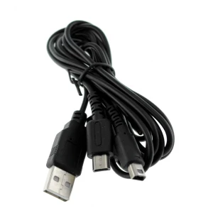 Cablu încărcare USB dual compatibil cu NDSLITE, NDSI, DSI XL și 3DS