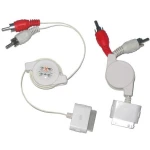Cablu stereo pentru iPod, iPhone, iPad retractabil compatibil Dock Connector