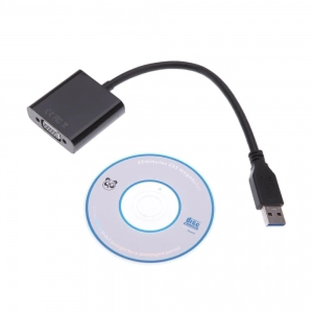 Cablu convertor USB 3.0 la VGA pentru monitor 1080p - satkit