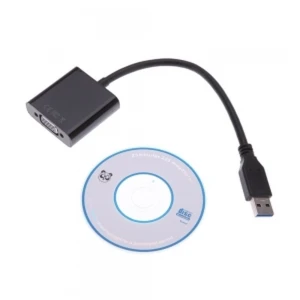 Cablu convertor USB 3.0 la VGA pentru monitor 1080p - satkit