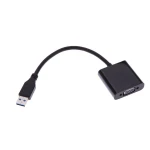 Detalle del conector VGA del cable conversor USB 3.0 a VGA