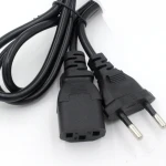 Cablu de alimentare 1,2m cu mufă plată 2 pini și conector C13 drept pentru PC