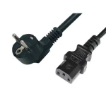 Cablu alimentare PC Schuko IEC de 3 metri - conector unghiular 90º