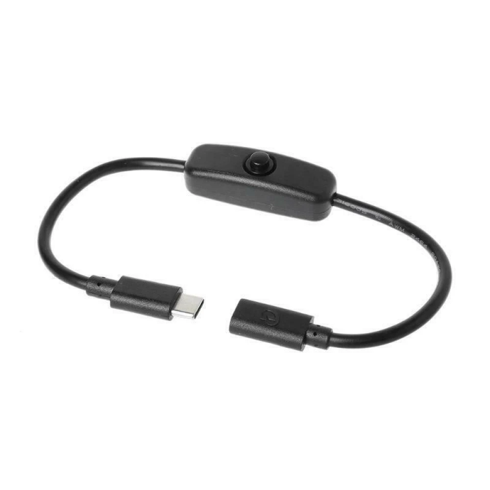 Cablu prelungitor USB-C tip C tată la mamă cu întrerupător ON/OFF pentru încărcare
