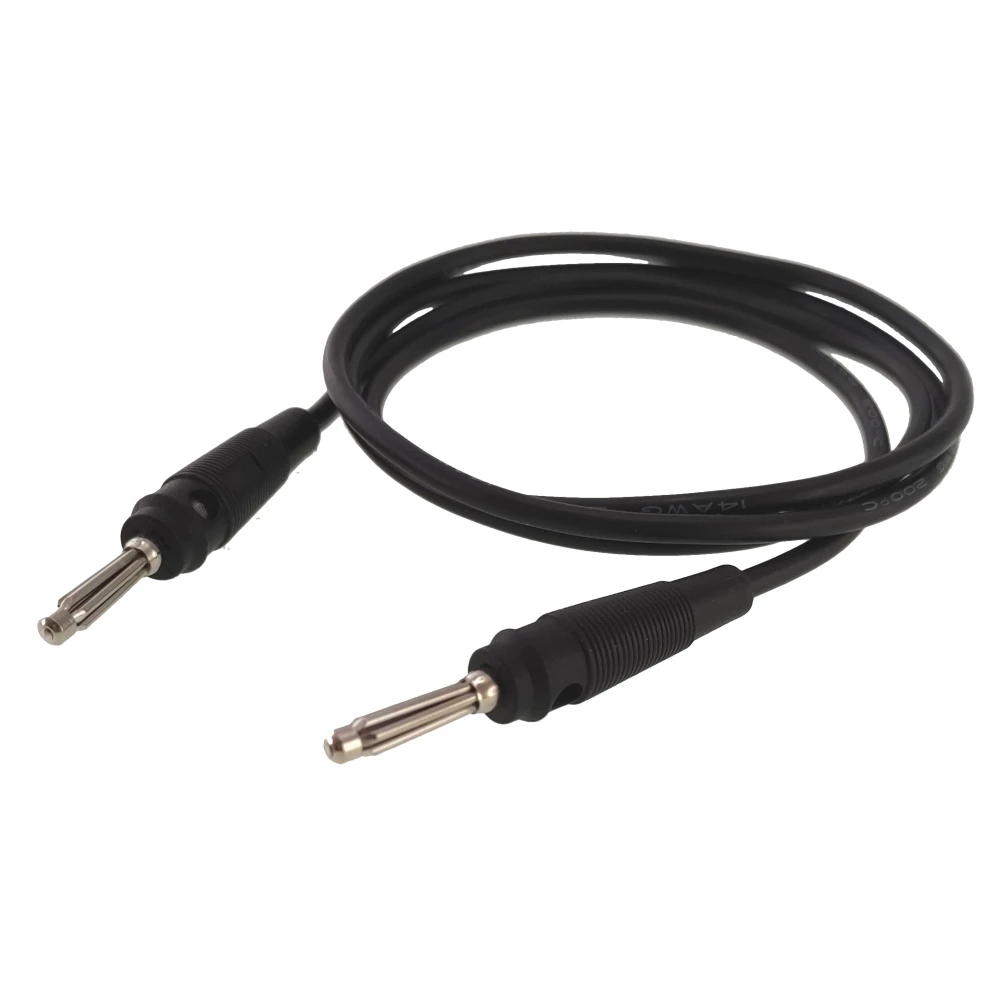 Cablu de test banana tată-tată 4mm 1m negru 14AWG