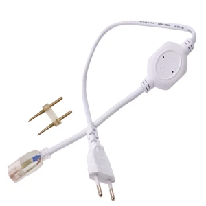 Cablu alimentare priză pentru bandă LED 220V AC cu protecție IP65