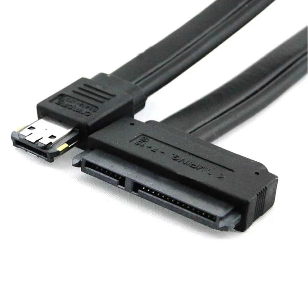 Cablu eSATA la SATA 22 pin cu conector eSATA+USB combo de 22 pini