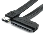 Cablu eSATA la SATA 22 pin cu conector eSATA+USB combo de 22 pini