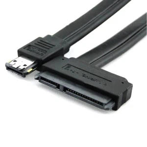 Cablu eSATA la SATA 22 pin cu conector eSATA+USB combo de 22 pini