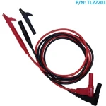 Cablu banana 4mm cu clemă crocodil TL22201 roșu și negru de Amass