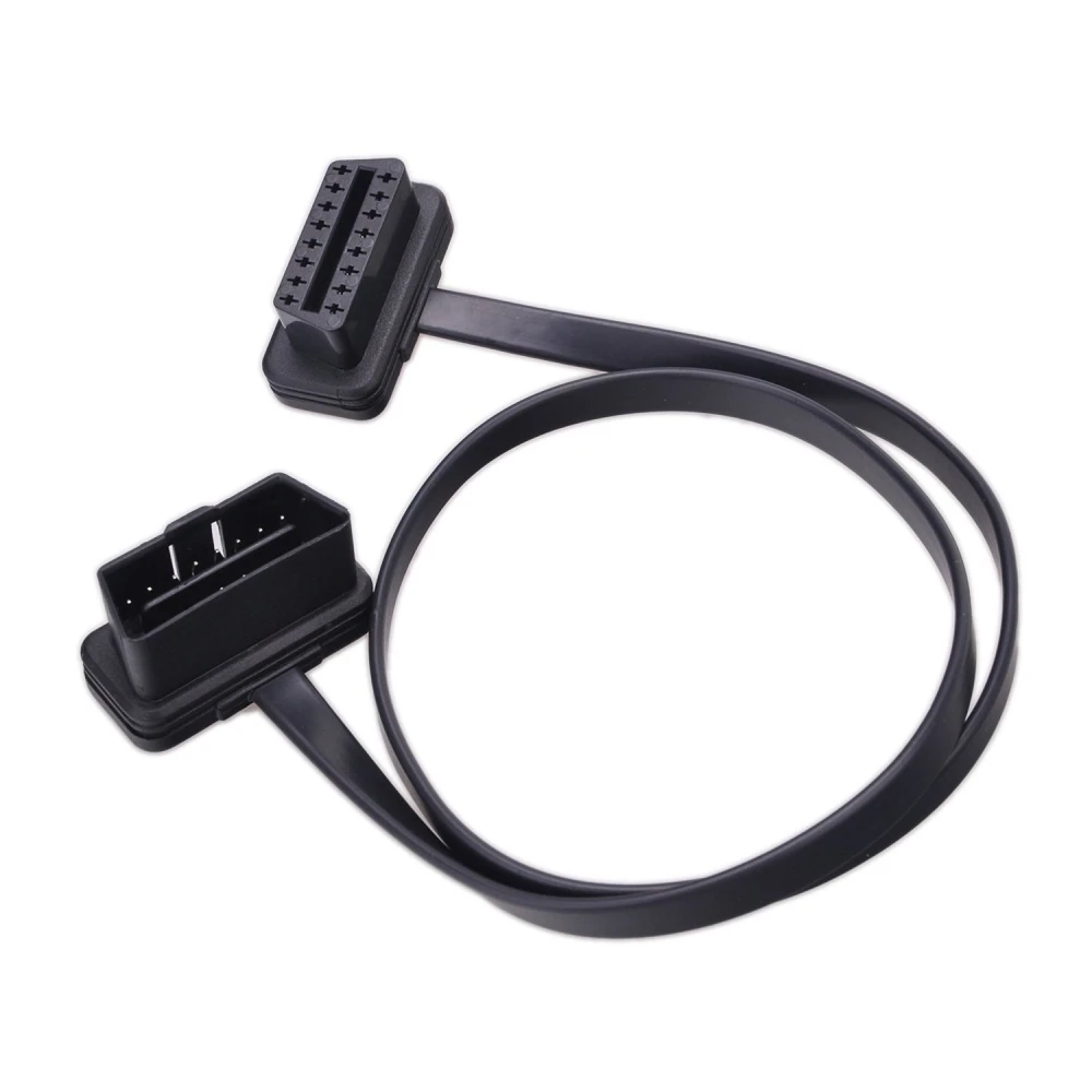 Cablu prelungitor OBD2 60cm cu unghi de 90 grade pentru conectare ușoară