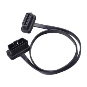 Cablu prelungitor OBD2 60cm cu unghi de 90 grade pentru conectare ușoară