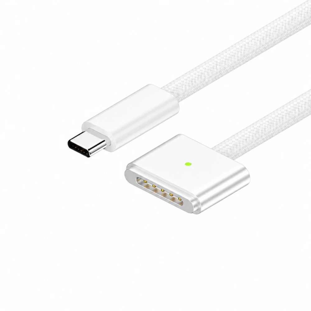 Cablu USB-C la MagSafe 3 140W pentru MacBook Pro și Air - 2 m împletit, White