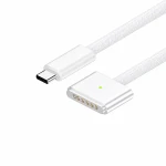 Cablu USB-C la MagSafe 3 140W pentru MacBook Pro și Air - 2 m împletit, White