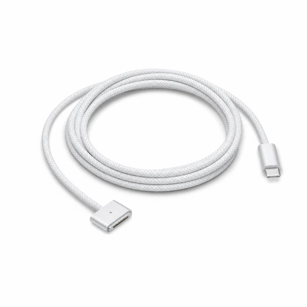 Cablu USB-C la MagSafe 3 140W pentru MacBook Pro și Air - 2 m împletit, White