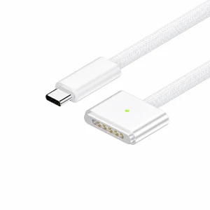 Cablu USB-C la MagSafe 3 140W pentru MacBook Pro și Air - 2 m împletit, White
