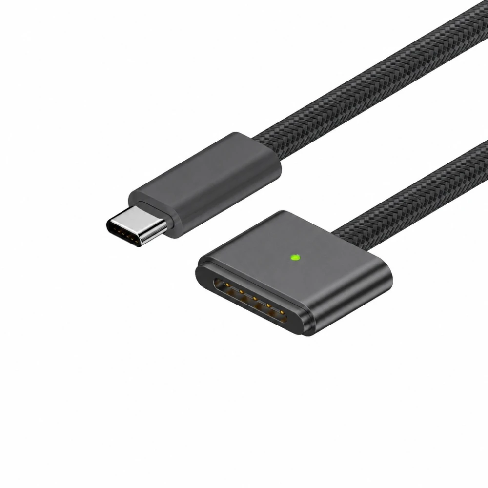 Cablu USB-C la MagSafe 3 140W pentru MacBook Pro și Air - 2 m împletit, Space Grey