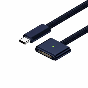 Cablu USB-C la MagSafe 3 140W pentru MacBook Pro și Air - 2 m împletit, Midnight