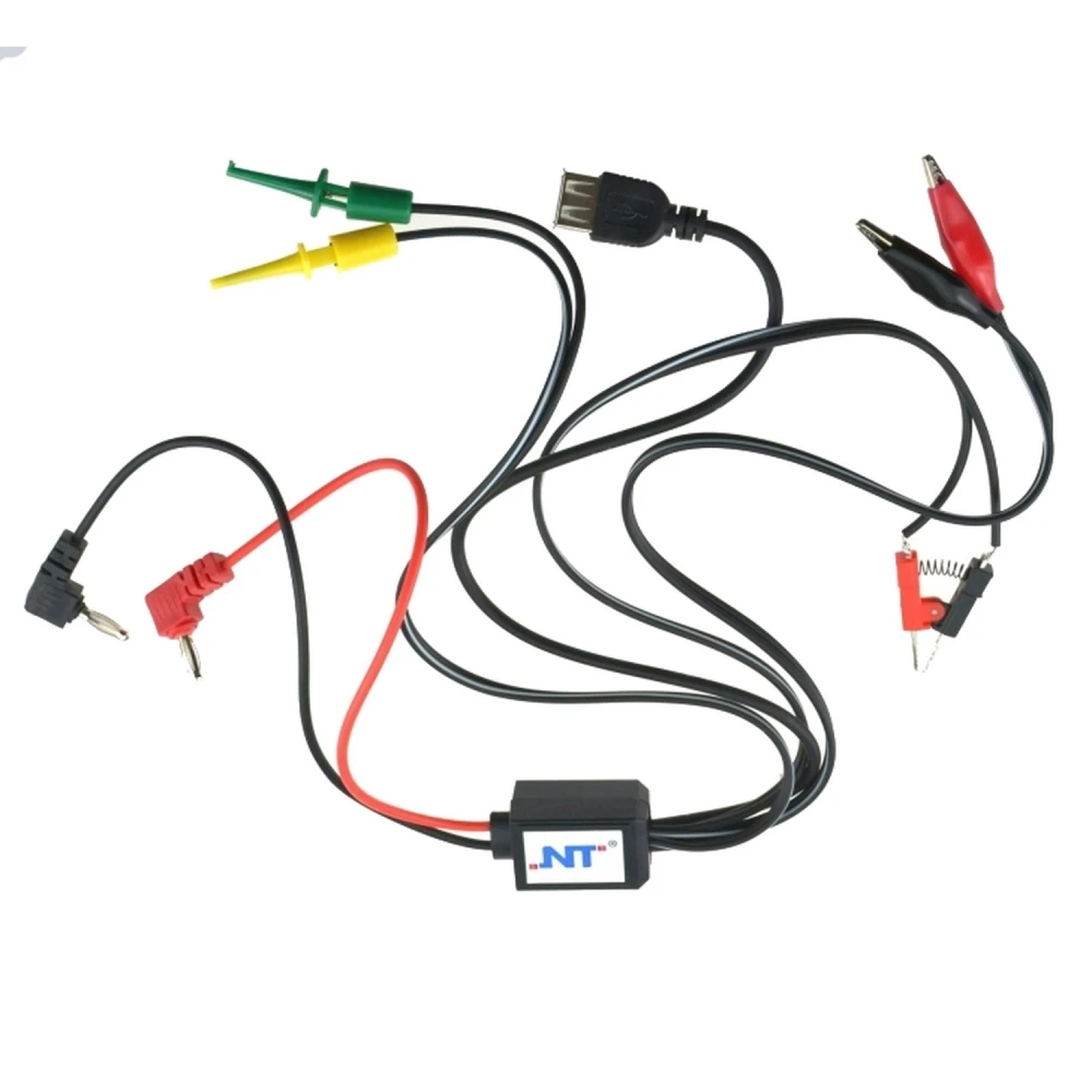 Cabluri sursă de alimentare reglabilă Excel cu USB, cleme crocodil și clipsuri