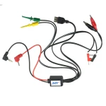 Cabluri sursă de alimentare reglabilă Excel cu USB, cleme crocodil și clipsuri