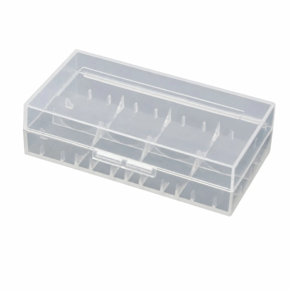 Cutie Suport Portabil Baterii 2× 20700 21700 Plastic Transparent Depozitare
