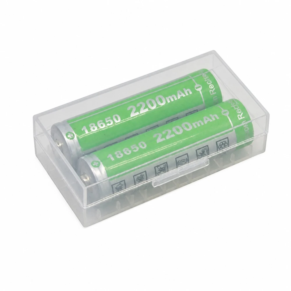 Cutie Suport Portabil Baterii 2× 20700 21700 Plastic Transparent Depozitare
