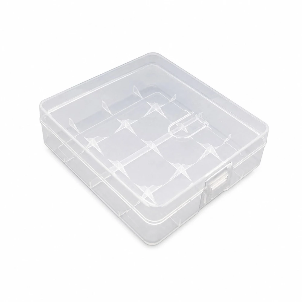Cutie Suport Portbaterii 4× 18650 Plastic Transparent Depozitare Protecție