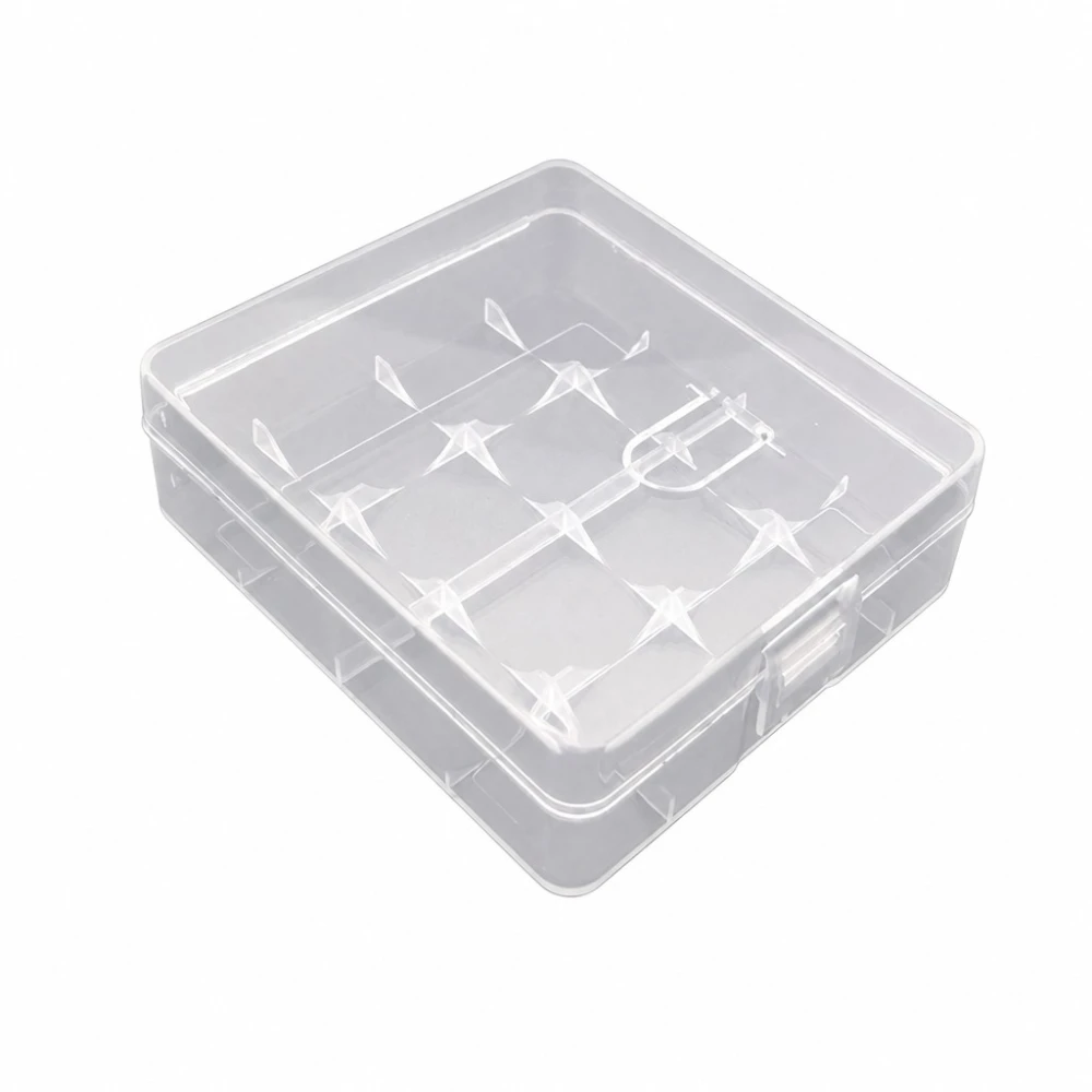 Cutie Suport Portbaterii 4× 18650 Plastic Transparent Depozitare Protecție