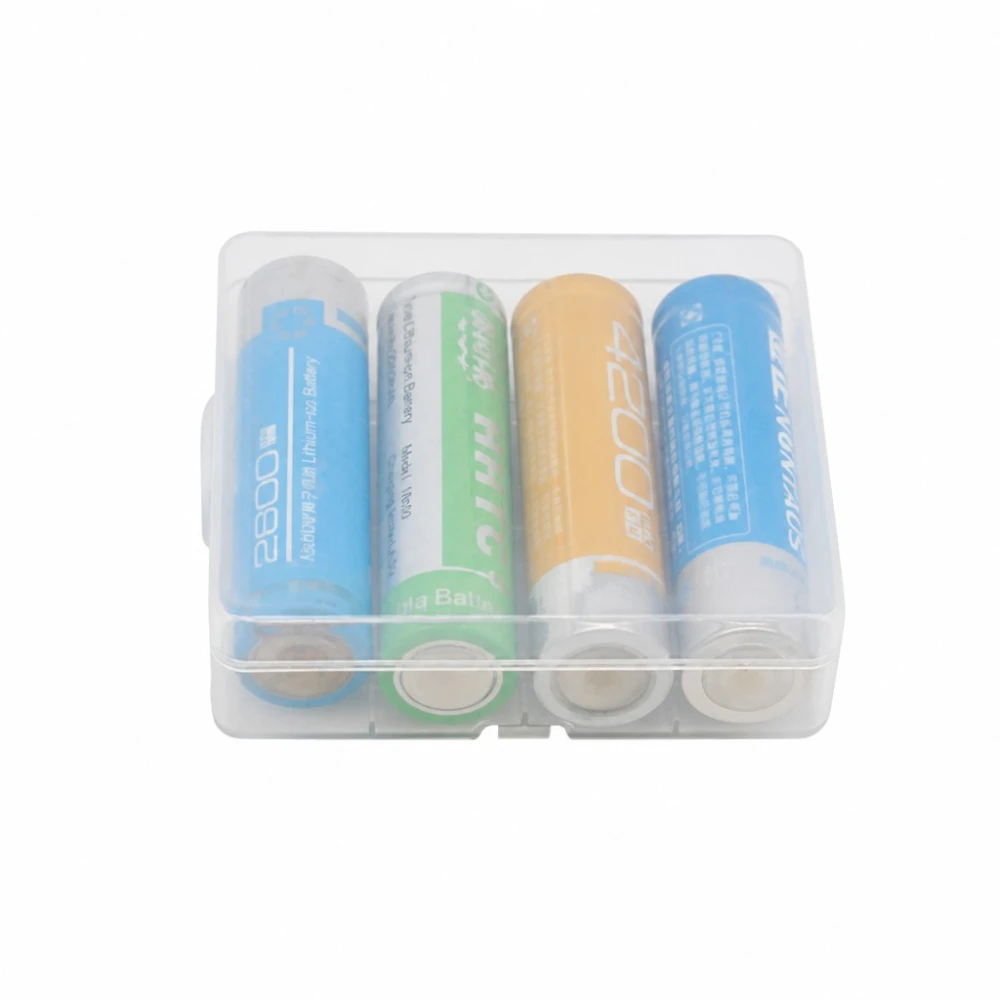 Cutie Suport Portbaterii 4× 18650 Plastic Transparent Depozitare Protecție