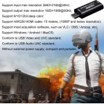Captură video HDMI USB 1080P pentru streaming, jocuri și videoconferințe