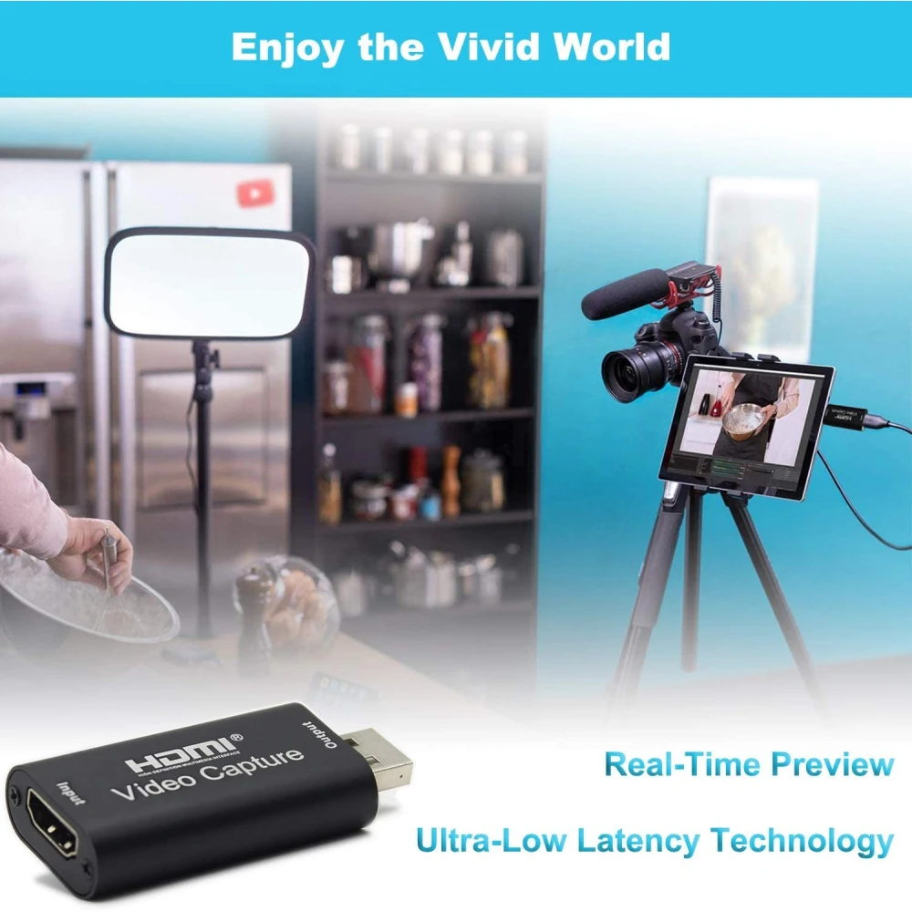 Captură video HDMI USB 1080P pentru streaming, jocuri și videoconferințe