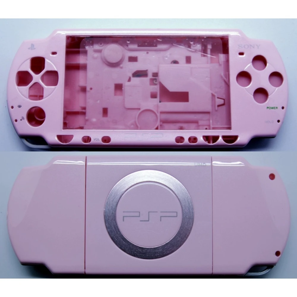 Carcasă completă PSP 2000 roz cu butoane pentru PSP Slim