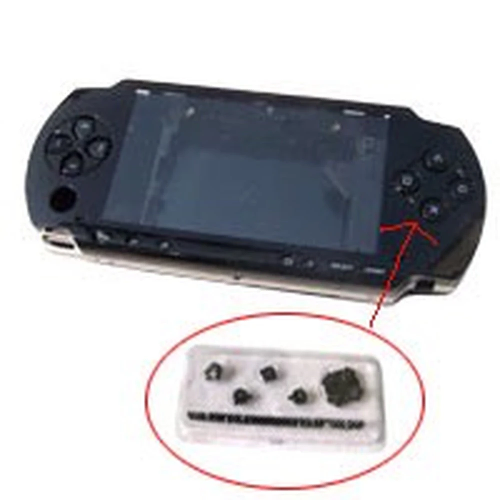 Carcasă completă PSP 2000 Slim neagră cu butoane pentru reparații