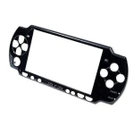 Carcasă frontală PSP2000 slim neagră - piesă originală pentru reparație