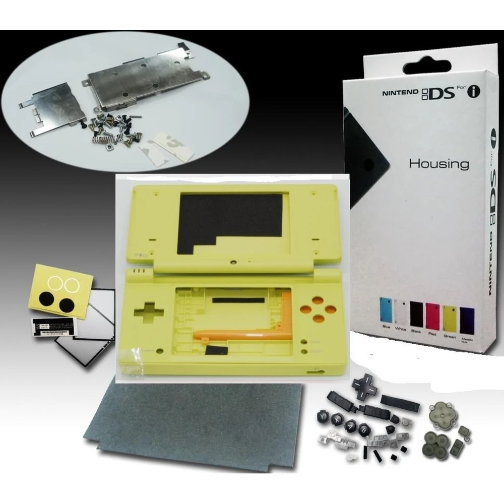 Carcasă Nintendo DSi verde cu butoane și șuruburi incluse