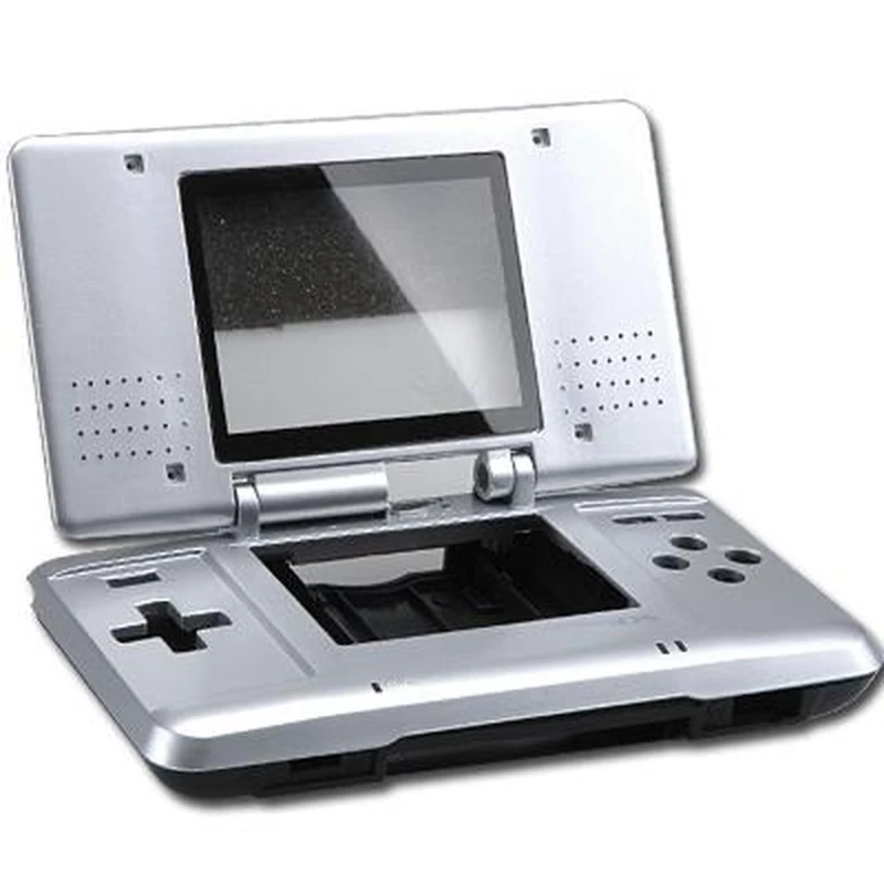 Carcasă de schimb Nintendo DS argintie pentru reparații și întreținere