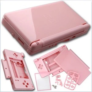 Carcasă de schimb Nintendo DS Lite roz pentru înlocuire completă și personalizare
