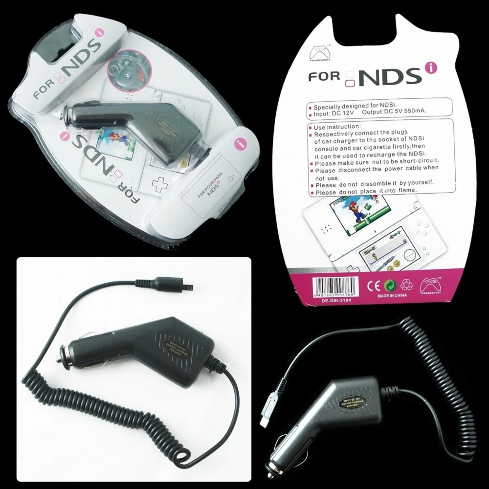 Încărcător auto Nintendo DSi compatibil cu DSi XL și 3DS