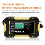 Incarcator inteligent de baterie 12V 6A pentru moto si masina cu ecran LCD digital