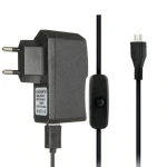 Incarcator Micro USB pentru Raspberry Pi 3 cu cablu si intrerupator 5V 2.5A