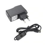 Adaptador de corriente 5V 2.5A con cable USB para Raspberry Pi 1/2/3