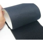 Bandă Velcro adezivă 80mm neagră cu adeziv pe spate - 1 metru (arici și buclă)