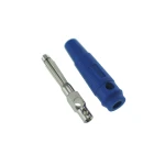Conector banana 4mm albastru BP4526 pentru cabluri de masura si multimetre
