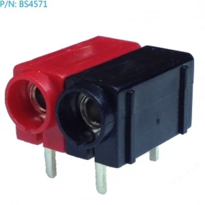 Conector banana femelă 4mm pentru montaj pe PCB BS4571 Amass