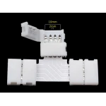 Conector LED în formă de T 4 pini 10mm 5050 RGB pentru benzi LED YourLed