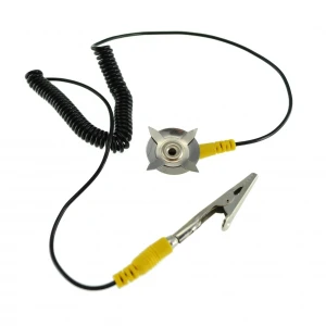 Conector de împământare pentru covor antistatic cu clemă și banana de 4mm