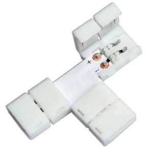 Conectori LED tip T cu clips 10mm 2 pini 5050/5630 RGB