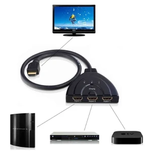 Comutator HDMI 3 porturi - switch HDMI 1080p pentru PS3 Xbox HDTV