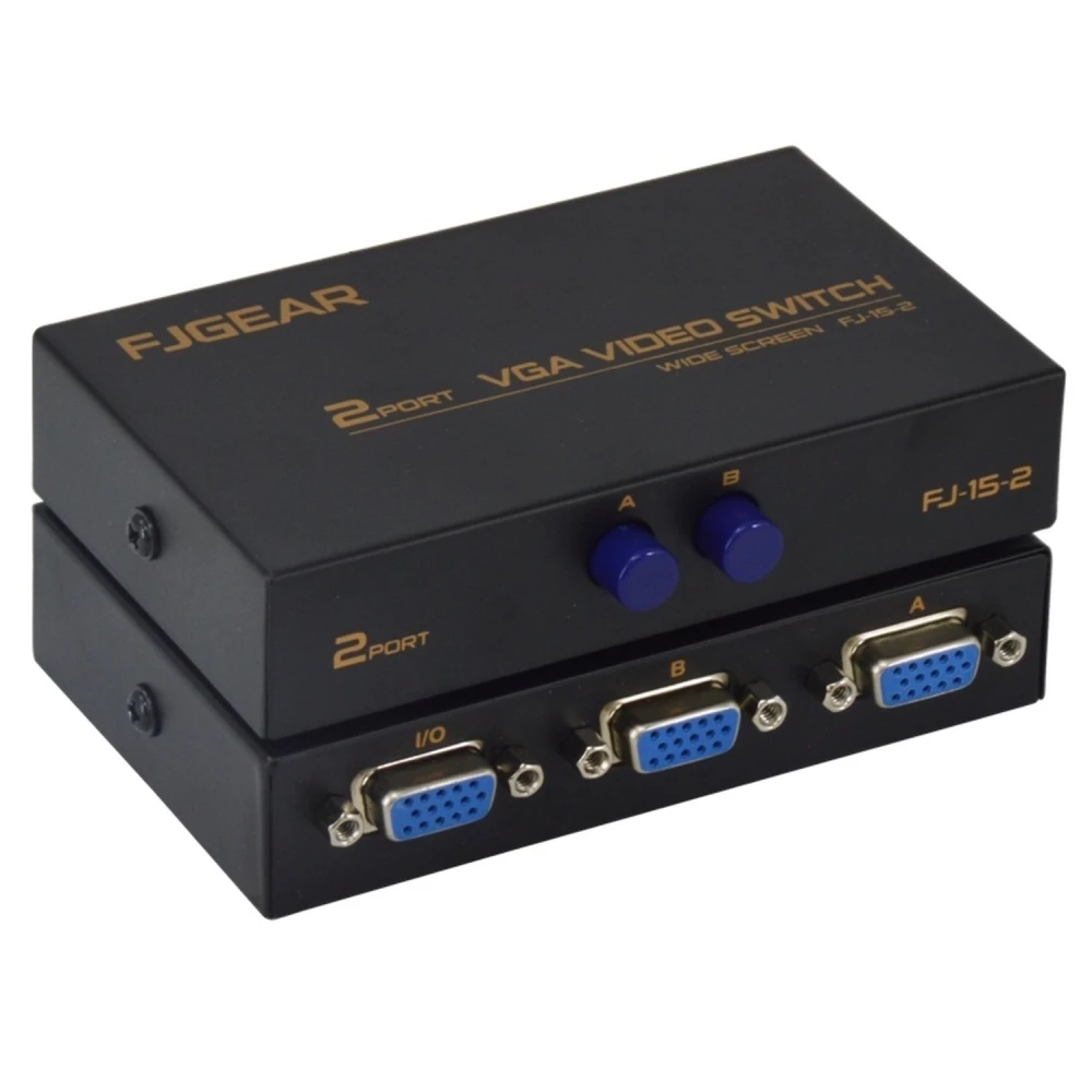 Comutator VGA 2 intrări 1 ieșire - switch VGA pentru monitor PC fără pierderi de calitate