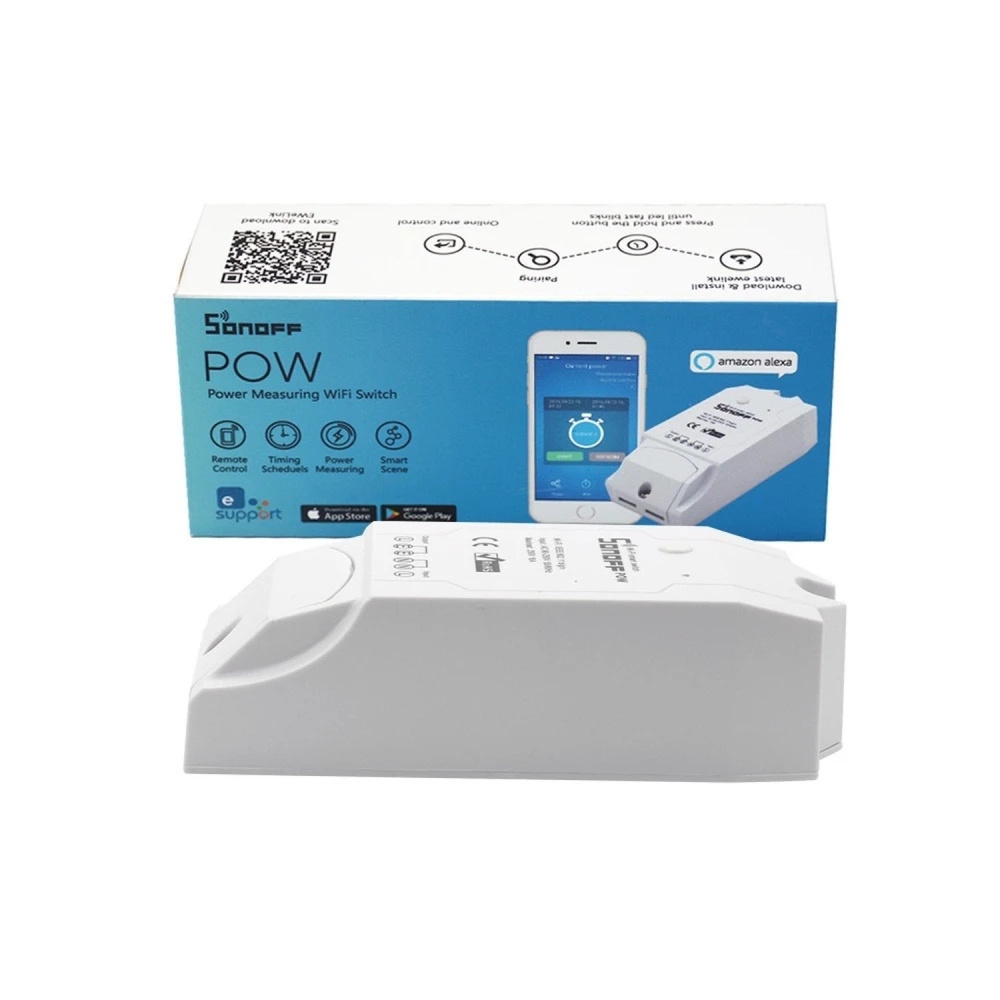 Comutator WiFi Sonoff Pow cu funcție de măsurare a consumului de energie și control de la distanță